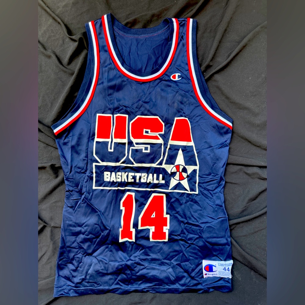 Vintage champion NBA Team USA Dream Team 92 Alonzo mourning jersey